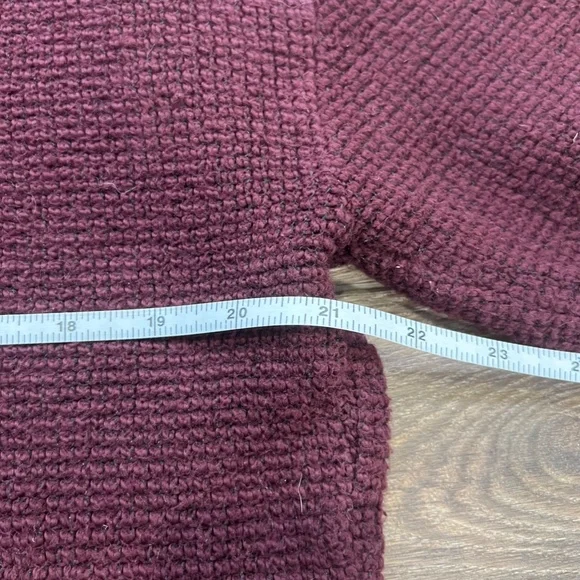 Sweaty Betty Boucle Funnel Neck Cropped Sweatshirt Size Small Maroon, Cozy - Picture 5 of 10